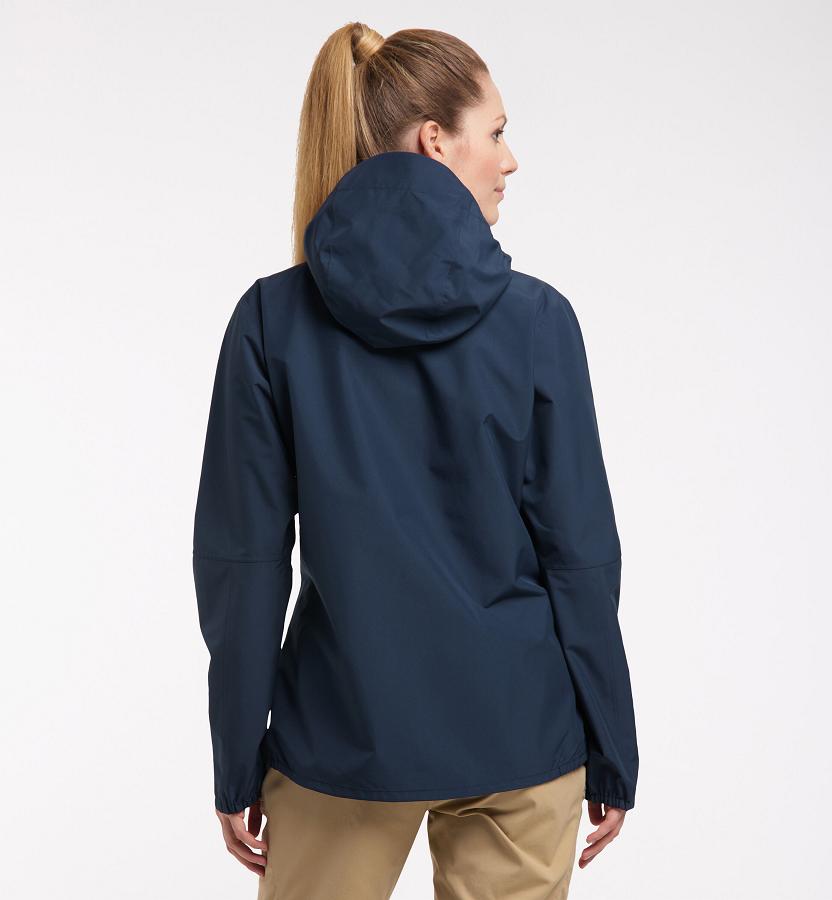 Haglöfs Womens Spira Windbreaker Dark Blue New Zealand 64021CUBY